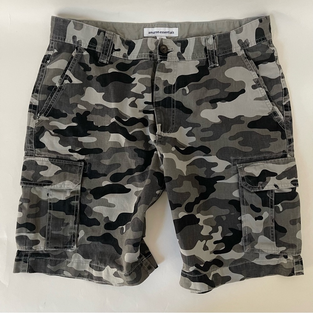 Cargo Shorts Black & Gray Size 36